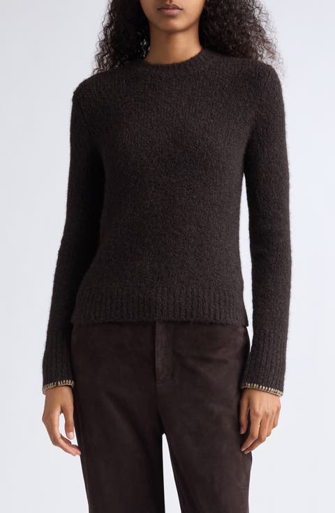 Brushed Boucle Crewneck Sweater