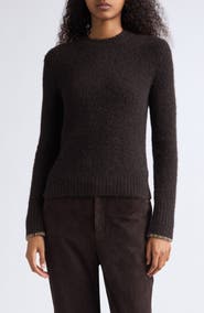 Vince Brushed Boucle Crewneck Sweater