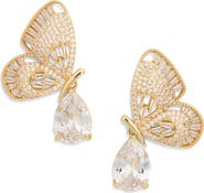 EYE CANDY LOS ANGELES Catalina Cubic Zirconia Butterfly Drop Earrings