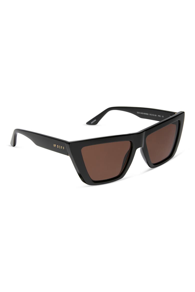 Winona Square Sunglasses, Alternate, color, BLACK BROWN