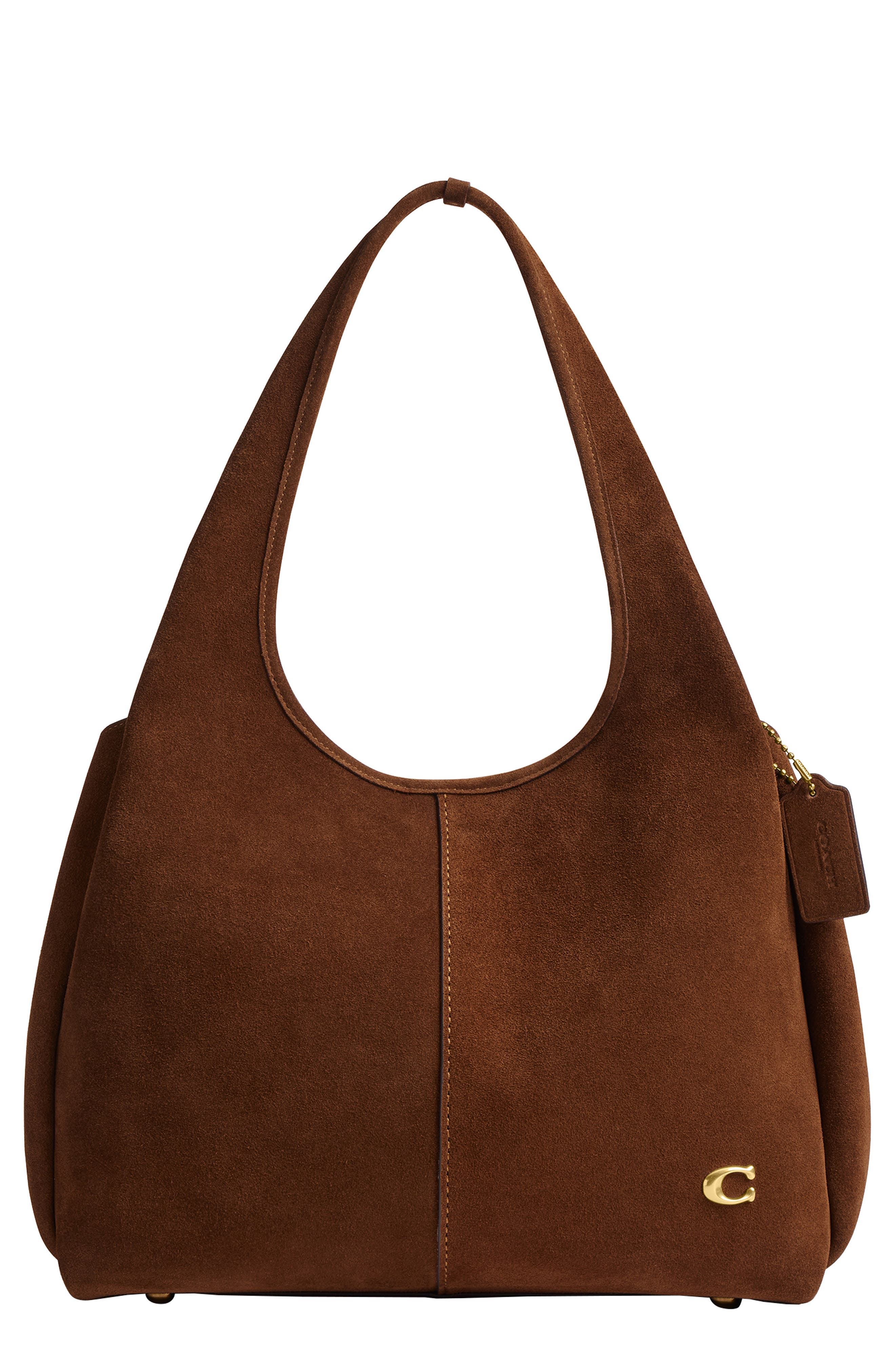 COACH Lana Suede Shoulder Bag, Main, color, 