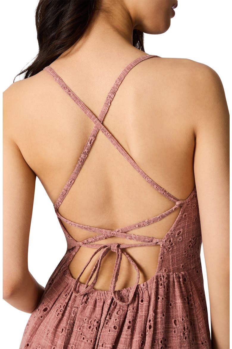 Riyan Eyelet Embroidery A-Line Dress, Alternate, color, BURNT CORAL