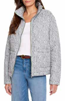 NZ ACTIVE by NIC+ZOE Throw-On Abstract Print Quilted Jacket