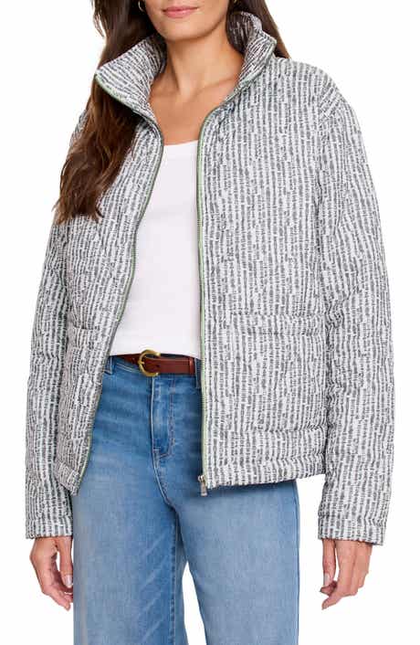 NZ ACTIVE by NIC+ZOE Throw-On Abstract Print Quilted Jacket