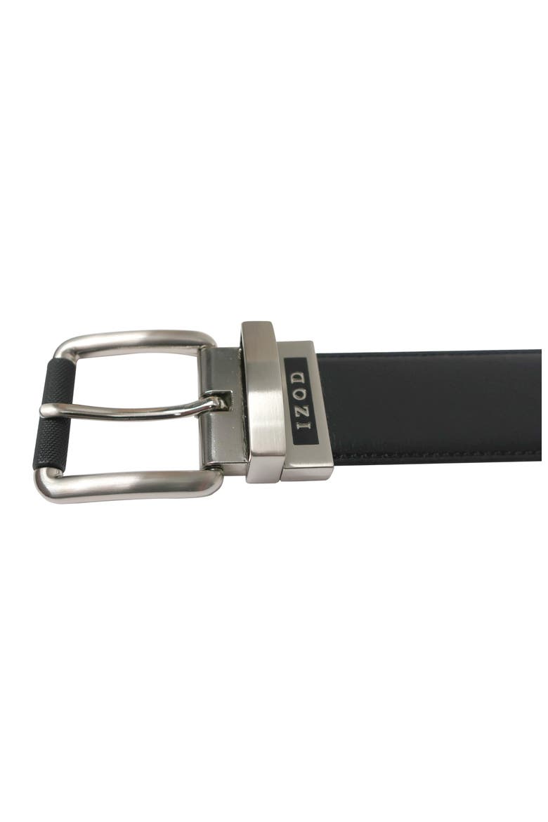 Mens Reversible Leather Belt, Alternate, color, Black