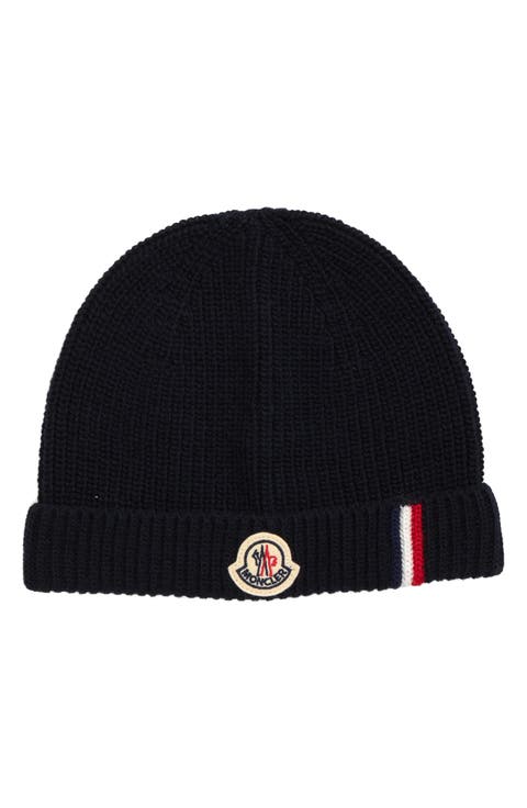 Kids' Tricolor Stripe Virgin Wool Beanie