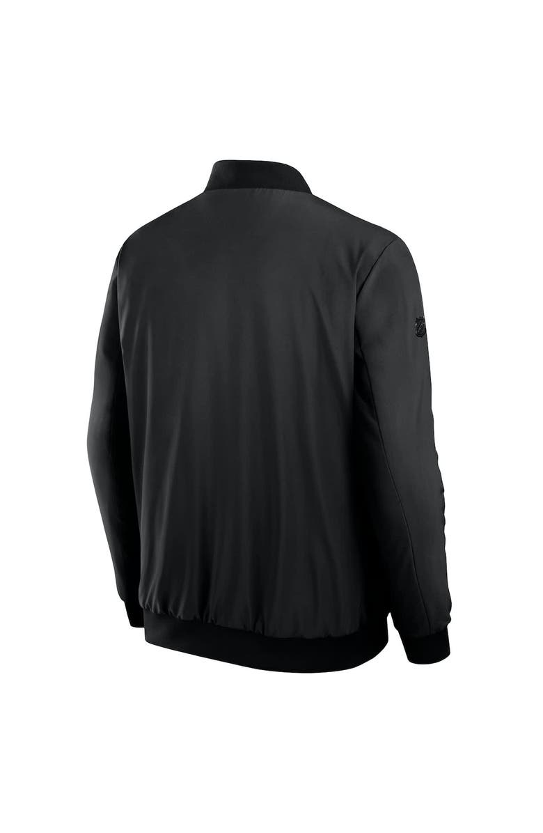 FANATICS Men's Fanatics Black Pittsburgh Penguins Authentic Pro Road Lightweight Full-Zip Bomber Jacket, Alternate, color, Black