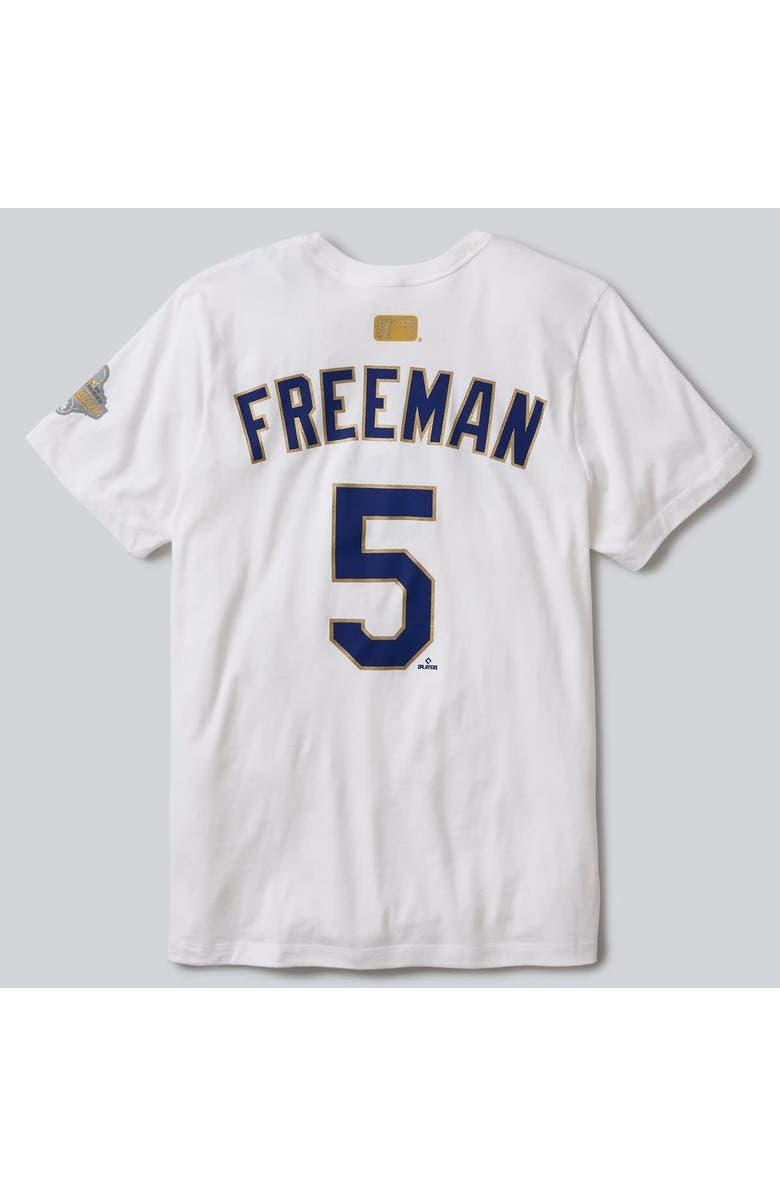 Nike Men's Nike Freddie Freeman White Los Angeles Dodgers 2026 Gold Collection Name & Number T-Shirt, Alternate, color, White