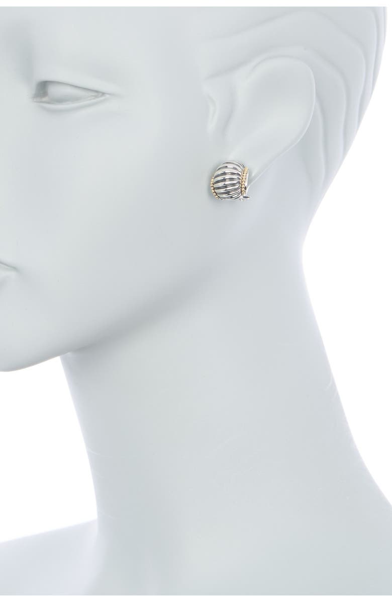 LAGOS 18K Gold & Sterling Silver Textured Stud Earrings, Alternate, color, 