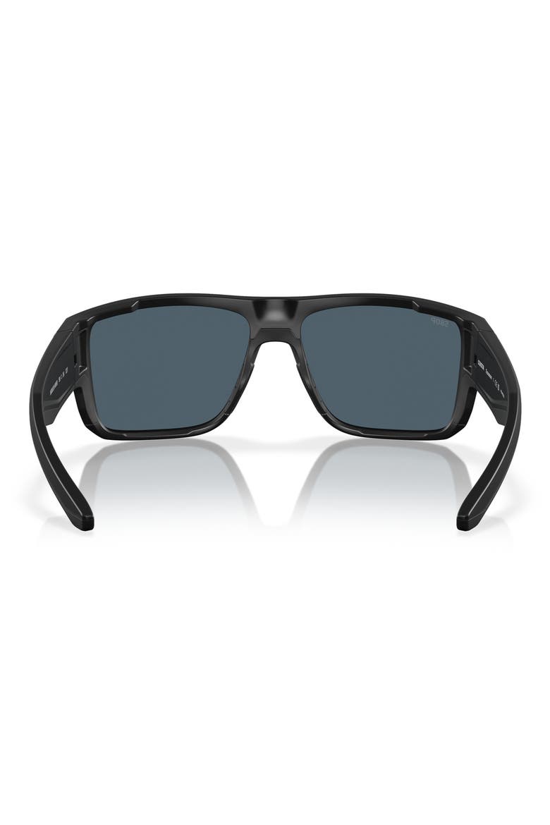 Taxman 59mm Polarized Square Sunglasses, Alternate, color, MATTE BLACK/ GRAY