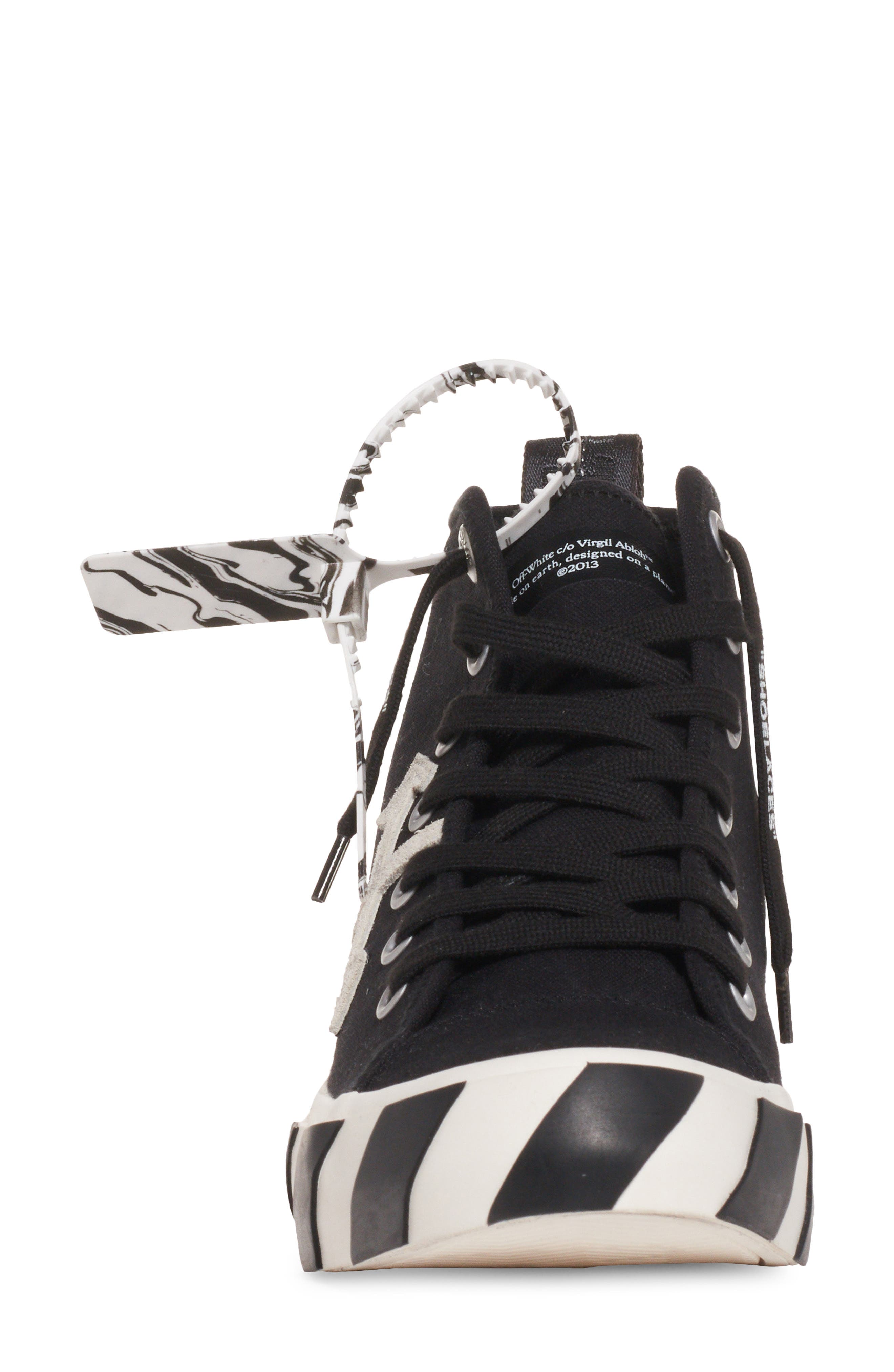 Off-White Canvas Mid Top Sneaker, Alternate, color, 