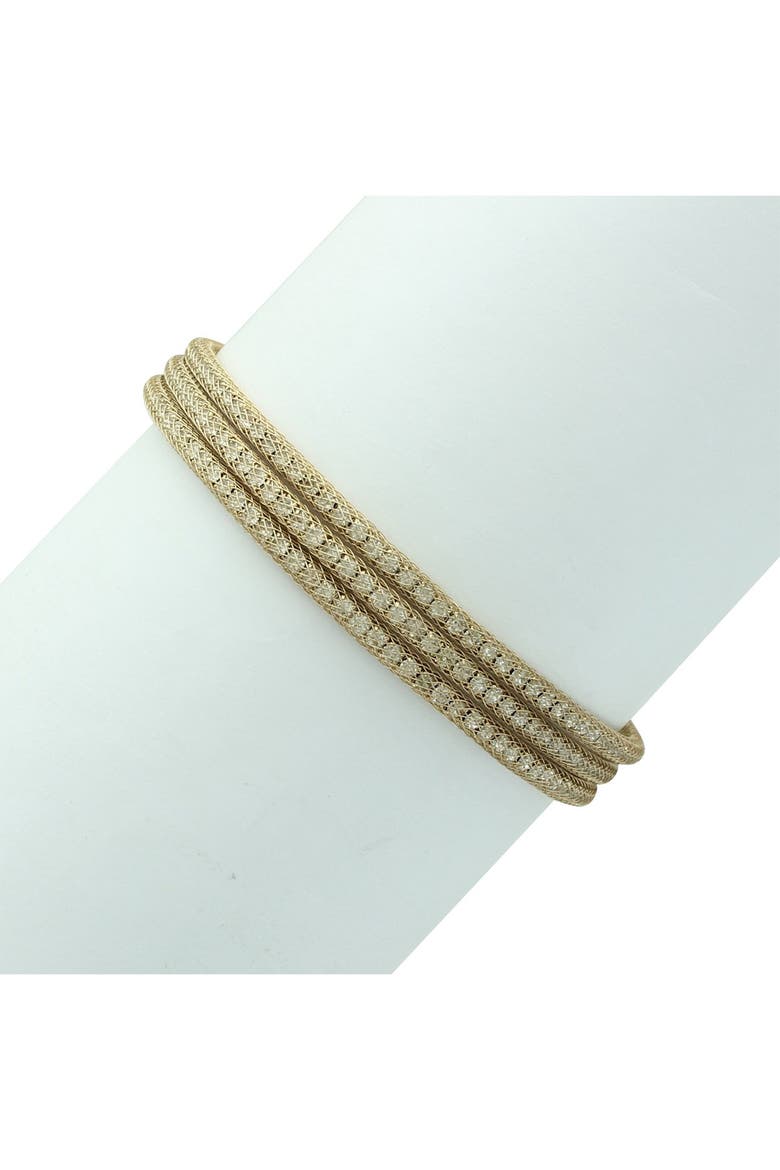 Gabriela Multi Row Cuff Bracelet, Main, color, GOLD/ CLEAR