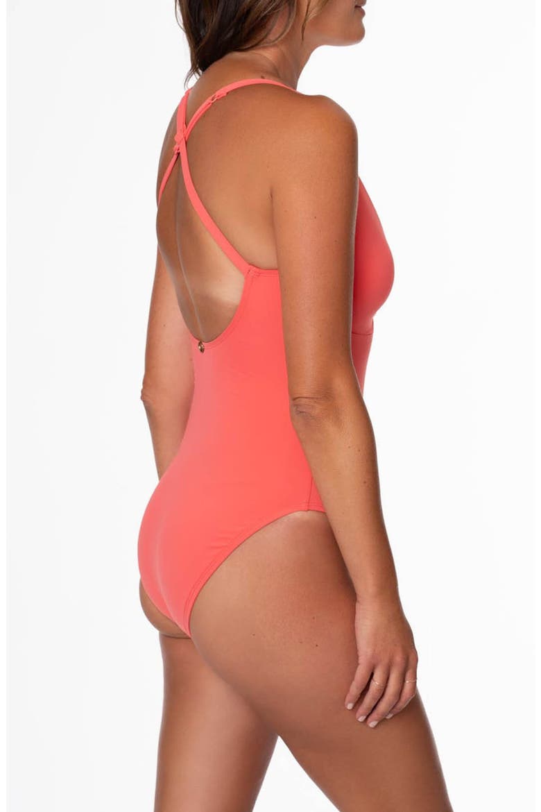 Paris One-Piece Swimsuit, Alternate, color, SPICED CORAL