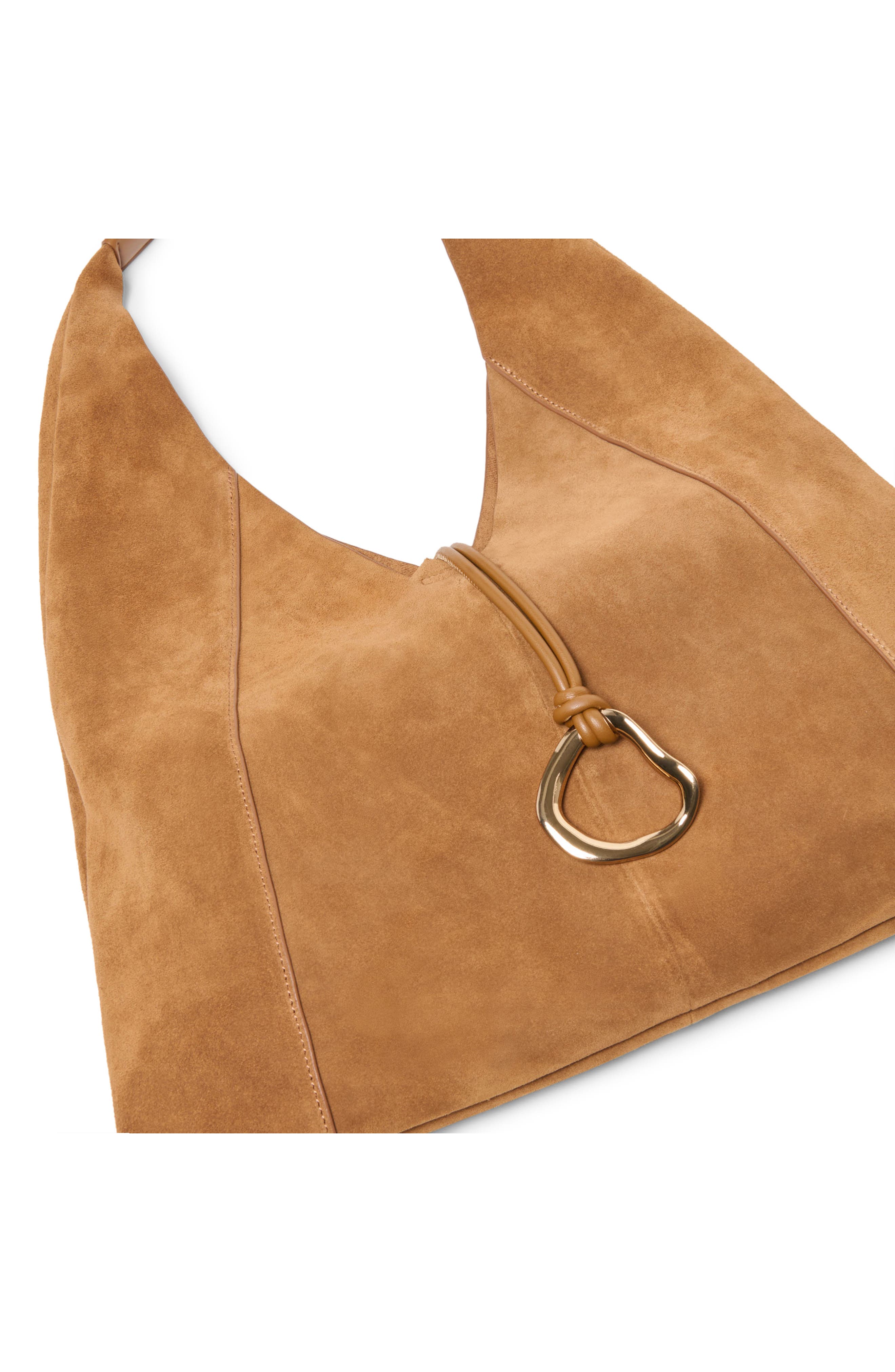 Dolce Vita Malin Suede Hobo Bag, Alternate, color, Pecan