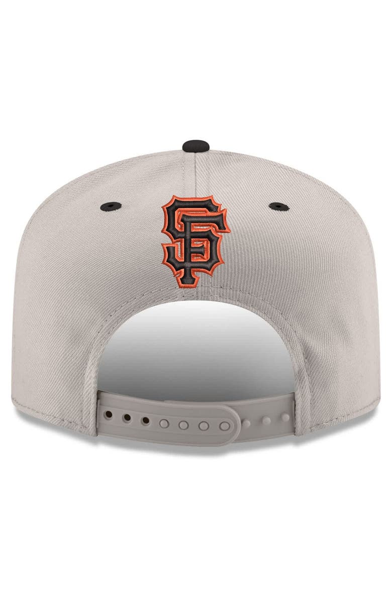 New Era Men's New Era  Cream/Black San Francisco Giants Upside Down City Name A-Frame 9FIFTY Snapback Hat, Alternate, color, 