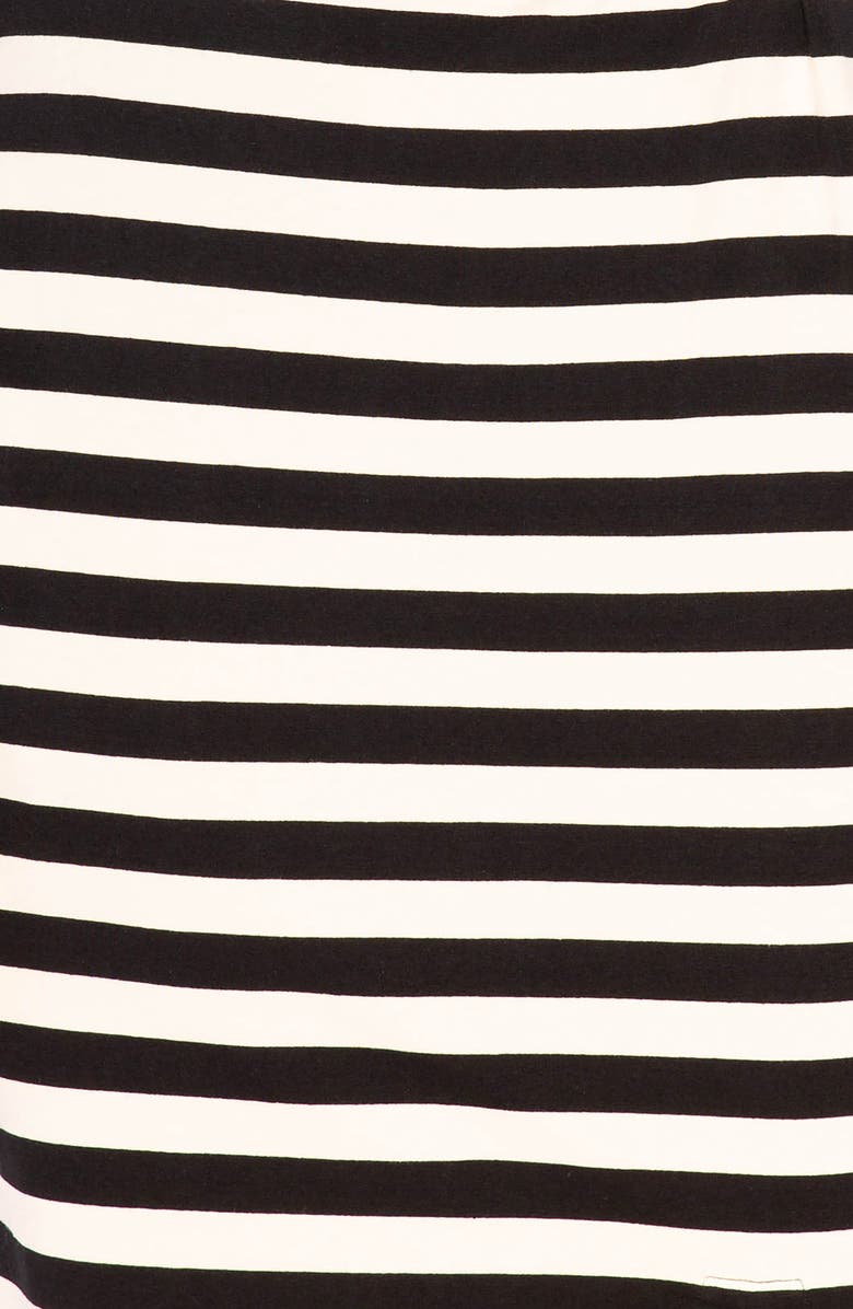 BUXOM COUTURE Stripe Cold Shoulder T-Shirt Dress, Alternate, color, 