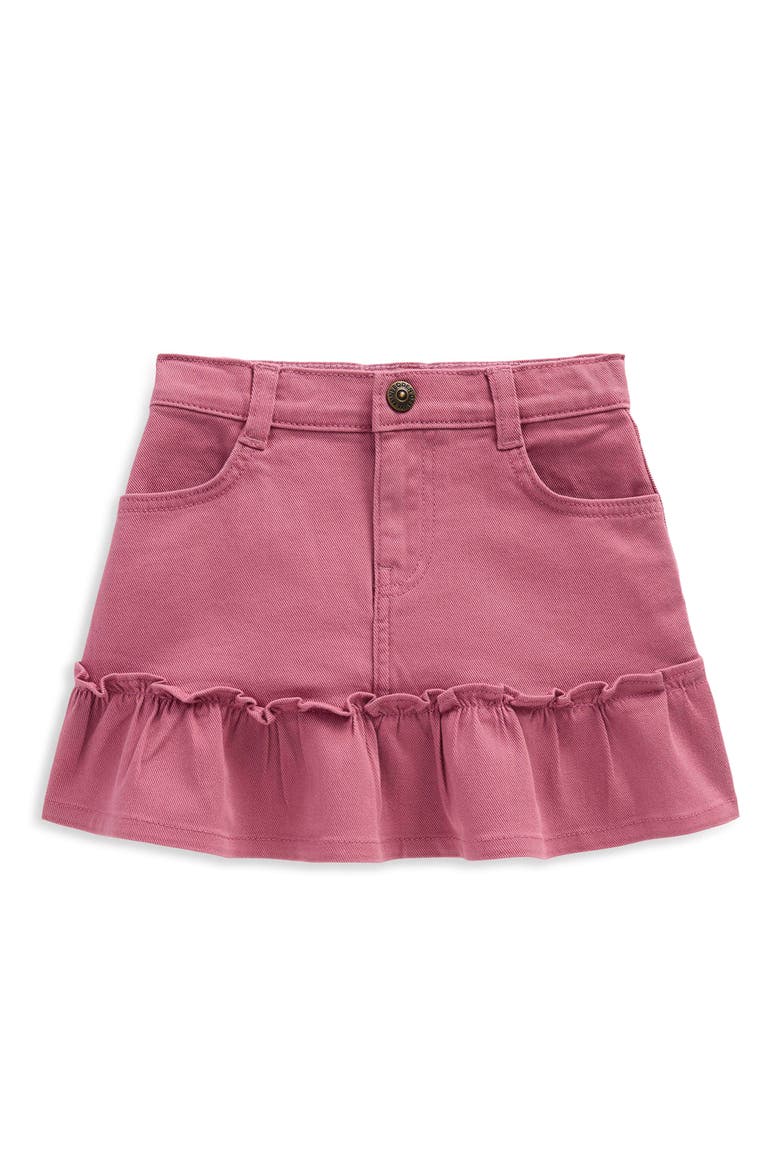 Kids' Frill Hem Denim Skirt, Main, color, PINK