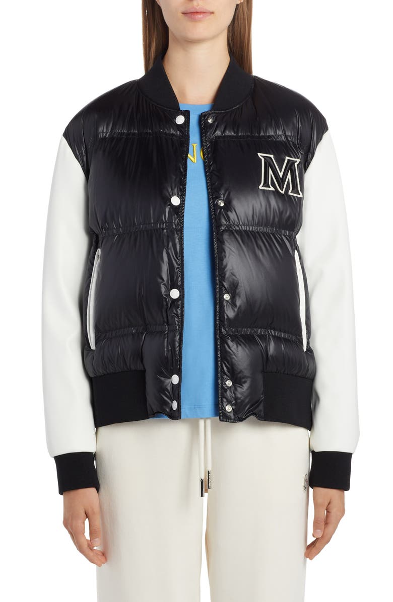 Moncler Mole Logo Down Bomber Jacket, Main, color, 