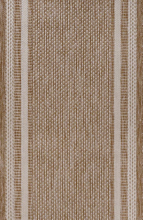 Dover Classic 3-Stripe Border Indoor/Outdoor Area Rug
