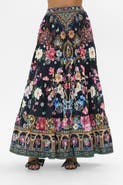 Camilla Tiered Maxi Skirt Midnight In Monserrate