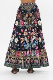 Camilla Tiered Maxi Skirt Midnight In Monserrate