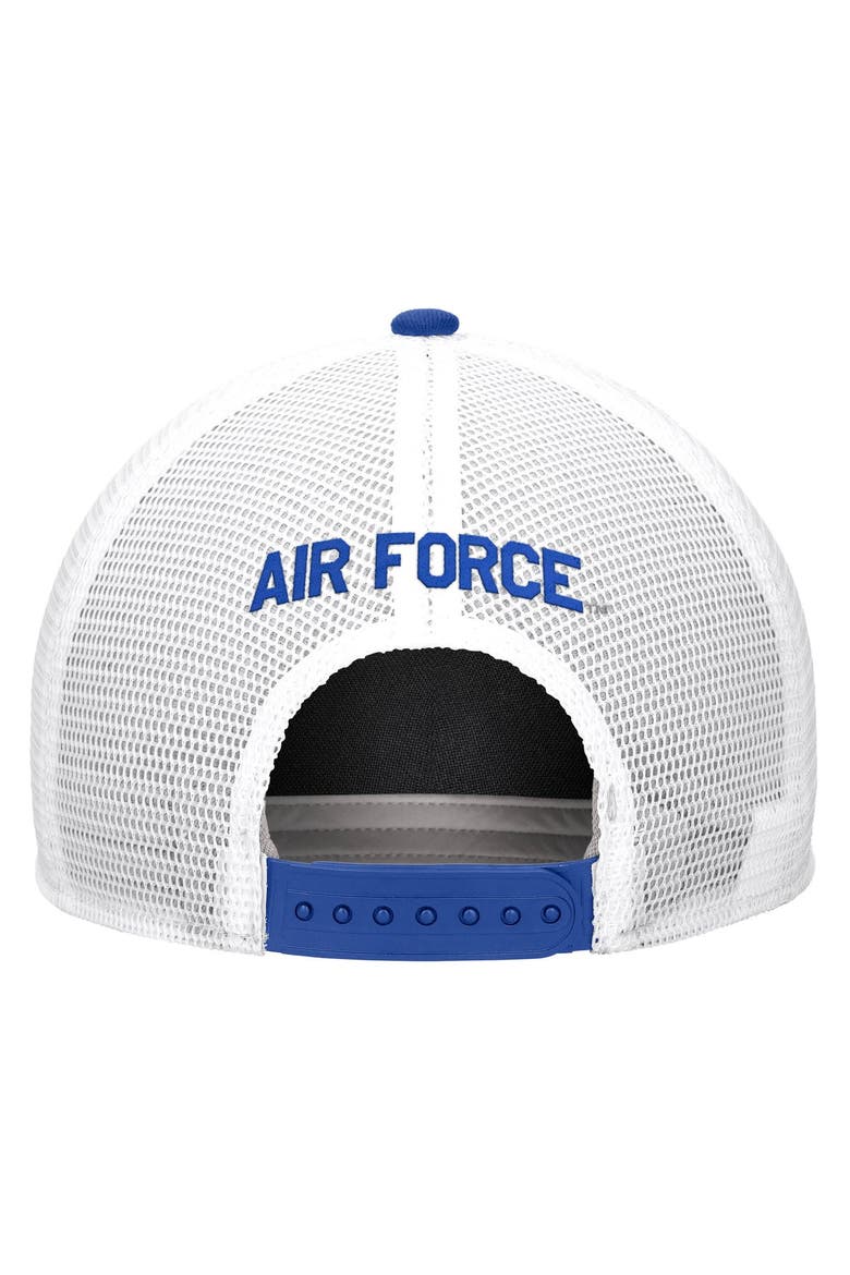 Men's Nike Royal Air Force Falcons 2026 On-Field Rope Adjustable Trucker Hat, Alternate, color, Royal
