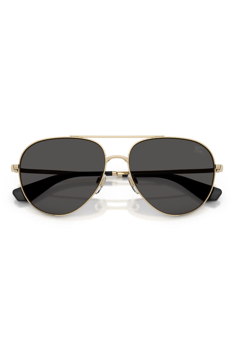 59mm Pilot Sunglasses, Alternate, color, LIGHT GOLD / DARK GREY