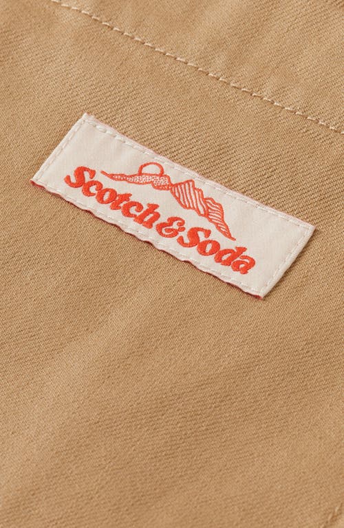 Scotch & Soda Kids' Relaxed Cotton Worker Pants In Brown