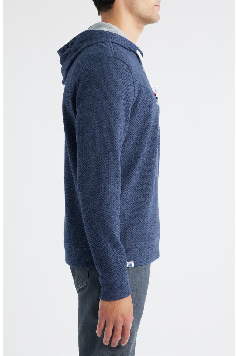 Zoeller Textured Half Zip Hoodie, Alternate, color, INDIGO