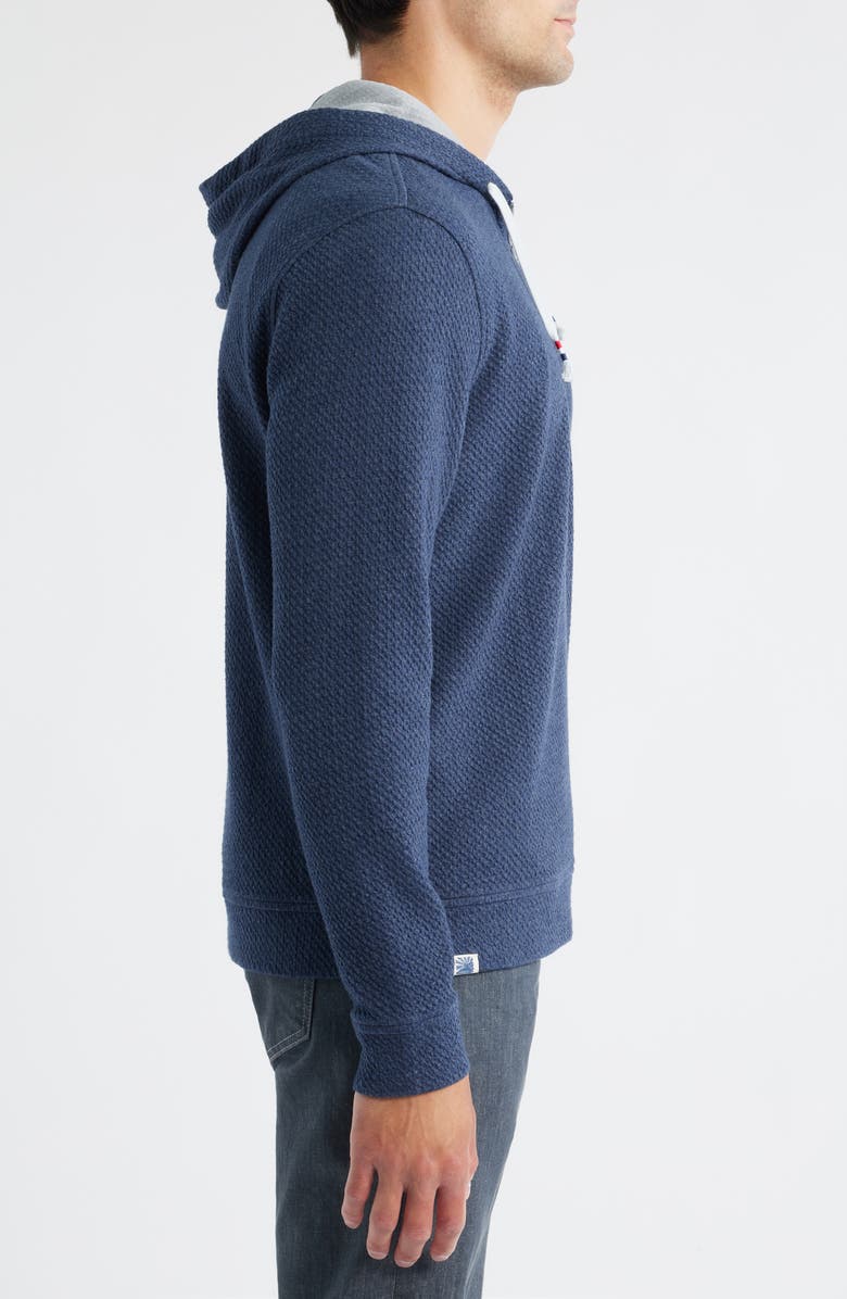 johnnie-O Zoeller Textured Half Zip Hoodie, Alternate, color, Indigo