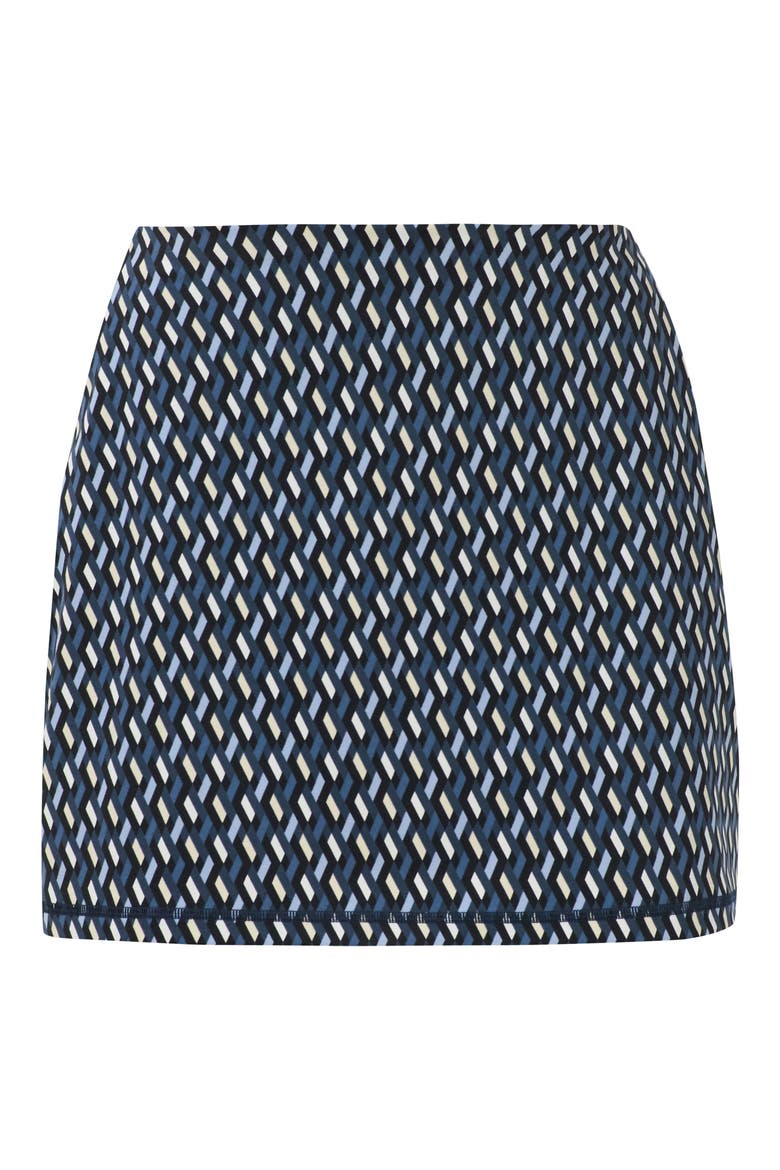 Power Printed Tennis Skort, Alternate, color, BLUE LINKED GEO PRINT