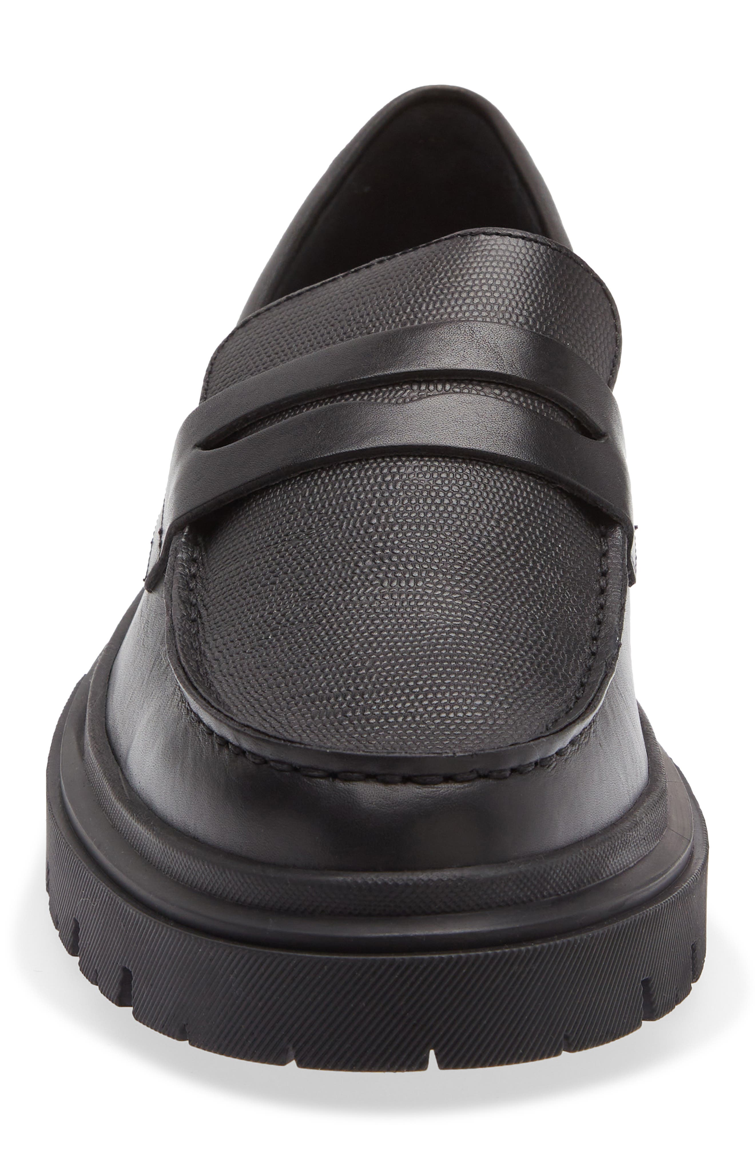 Zevon Penny Loafer, Alternate, color, BLACK LEATHER