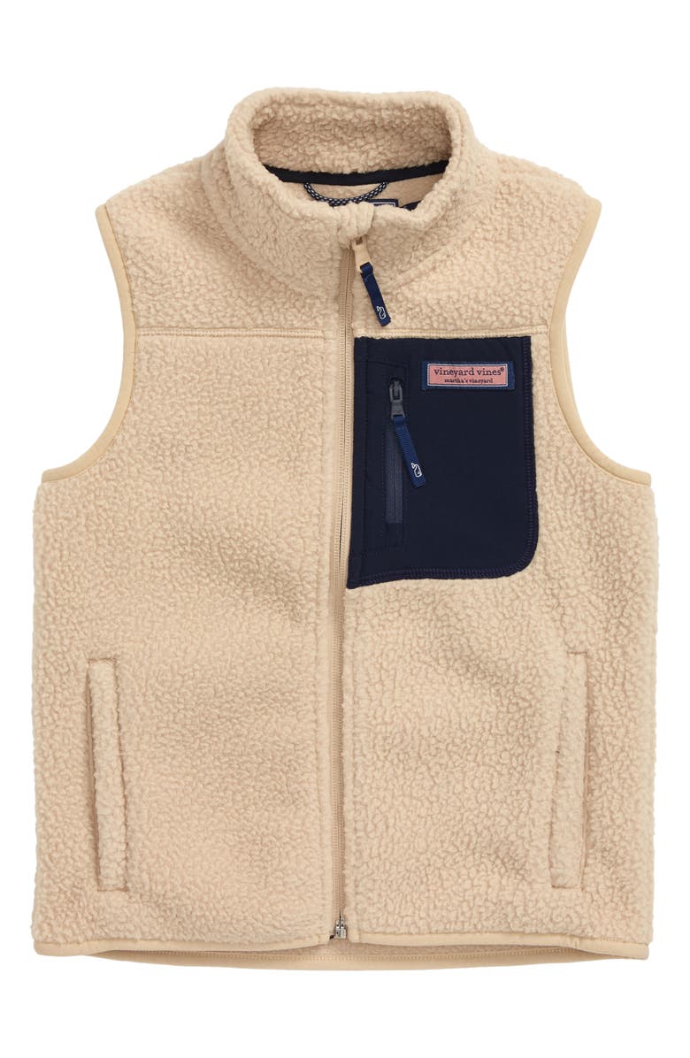 vineyard vines Solid Fleece Vest, Main, color,