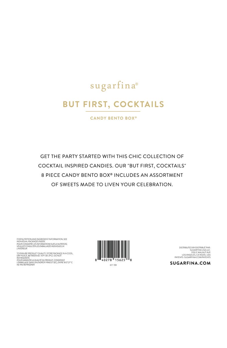 sugarfina But First, Cocktails 8-Piece Candy Bento Box, Alternate, color,