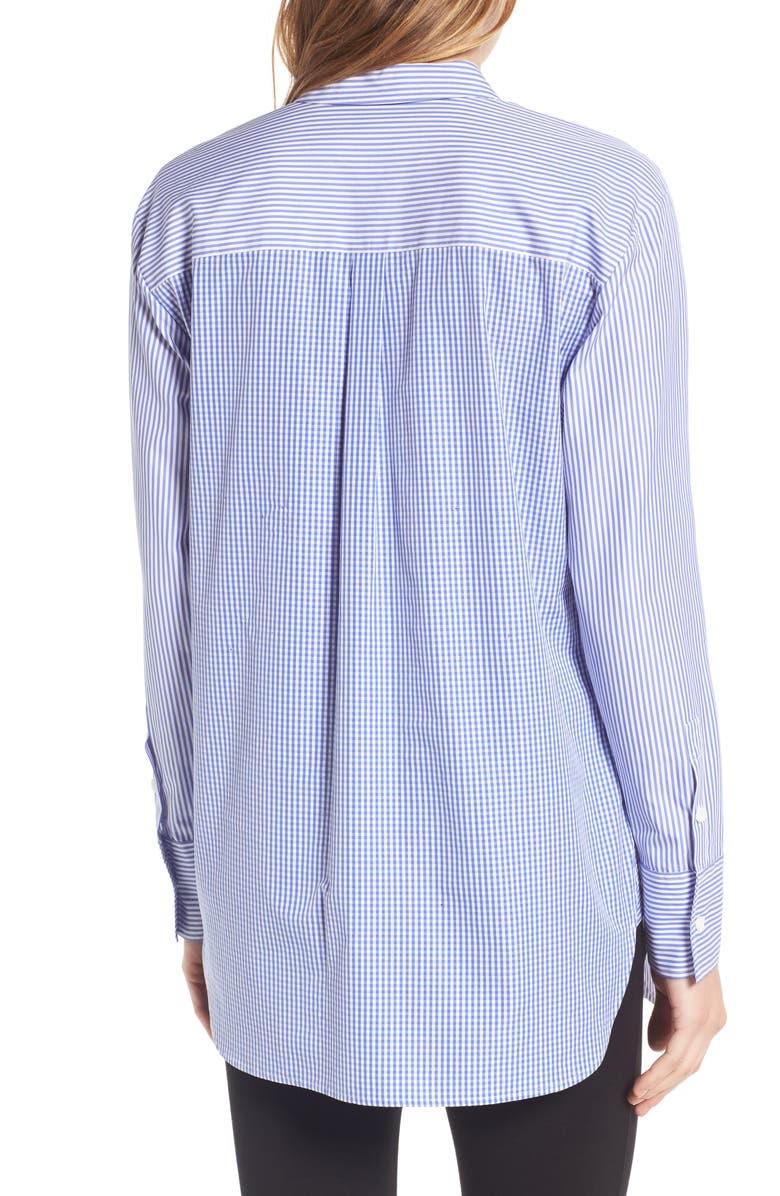 Nordstrom Signature Mixed Stripe Shirt, Alternate, color, 