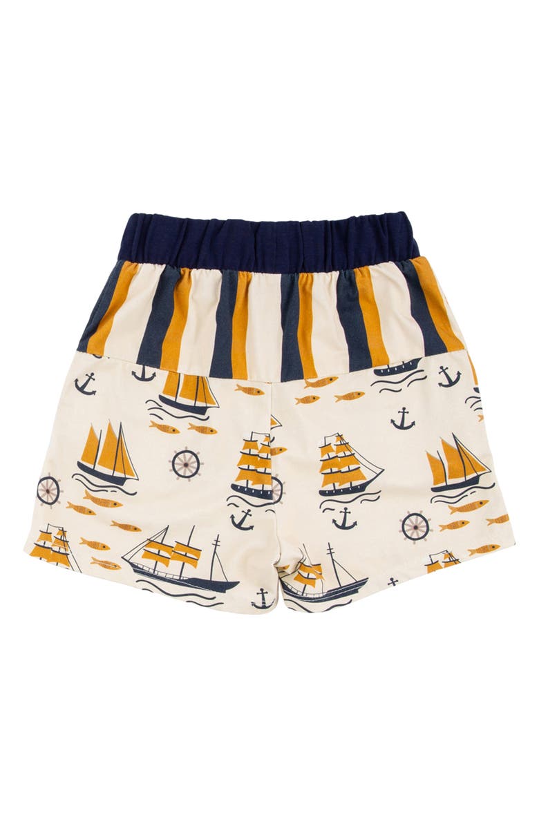 Miki Miette Kids' Wes Sailboat Print Shorts, Alternate, color, 