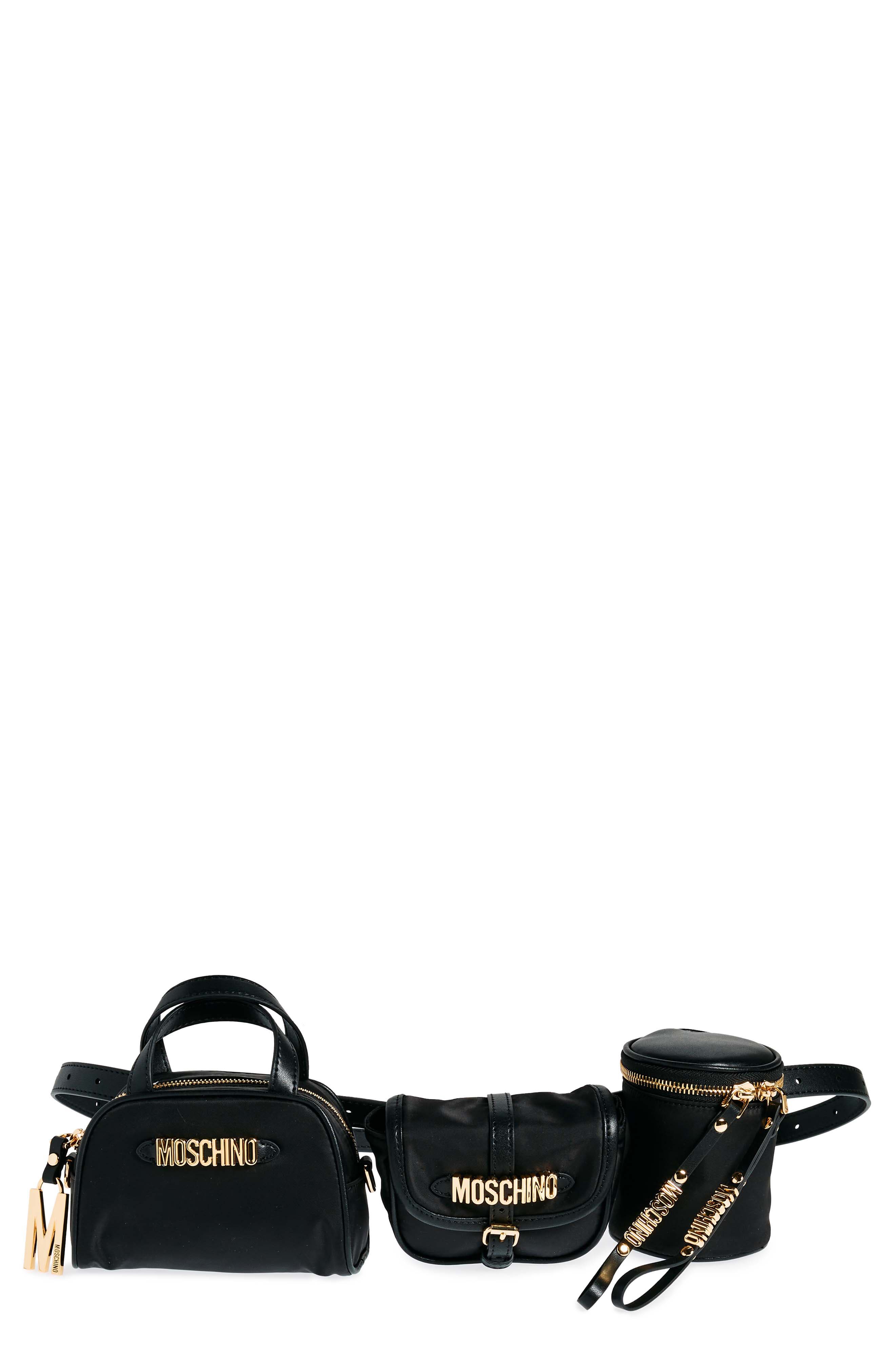 Moschino Multi Pouch Belt Bag, Main, color, 
