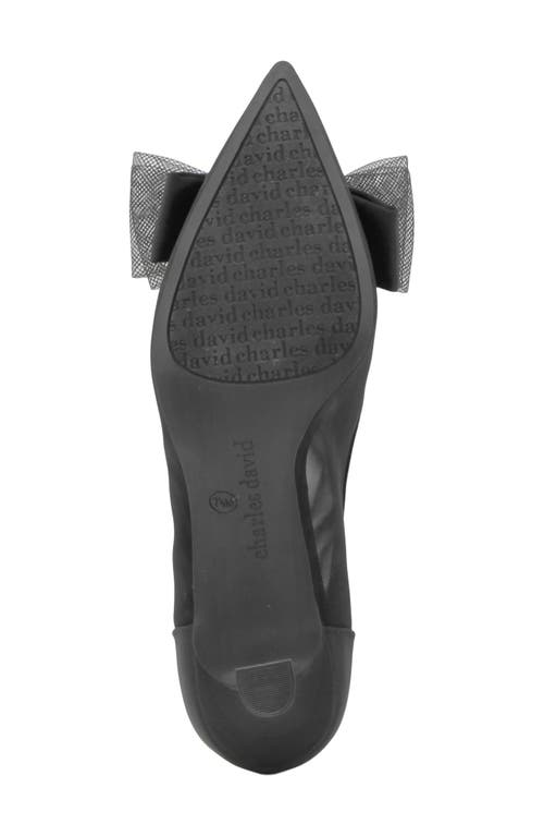Charles David Averna Pointed Cap Toe Pump In Black