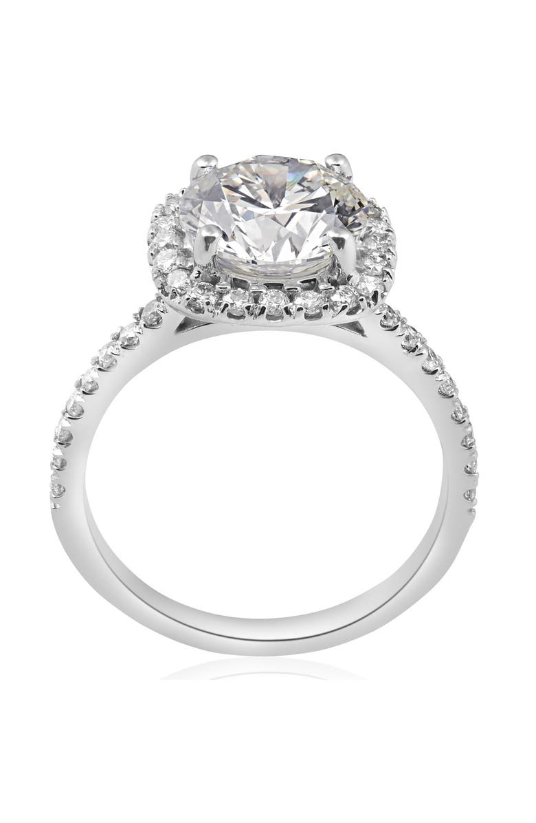 Bliss Diamond Certified 3 1/2Ct Cushion Halo Diamond Engagement Ring 14k Gold or Pt Lab Grown, Alternate, color,