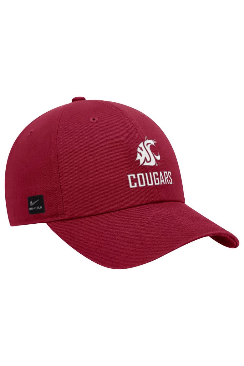 Men's Nike Crimson Washington State Cougars 2025 On-Field Club Adjustable Hat, Main, color, Crimson