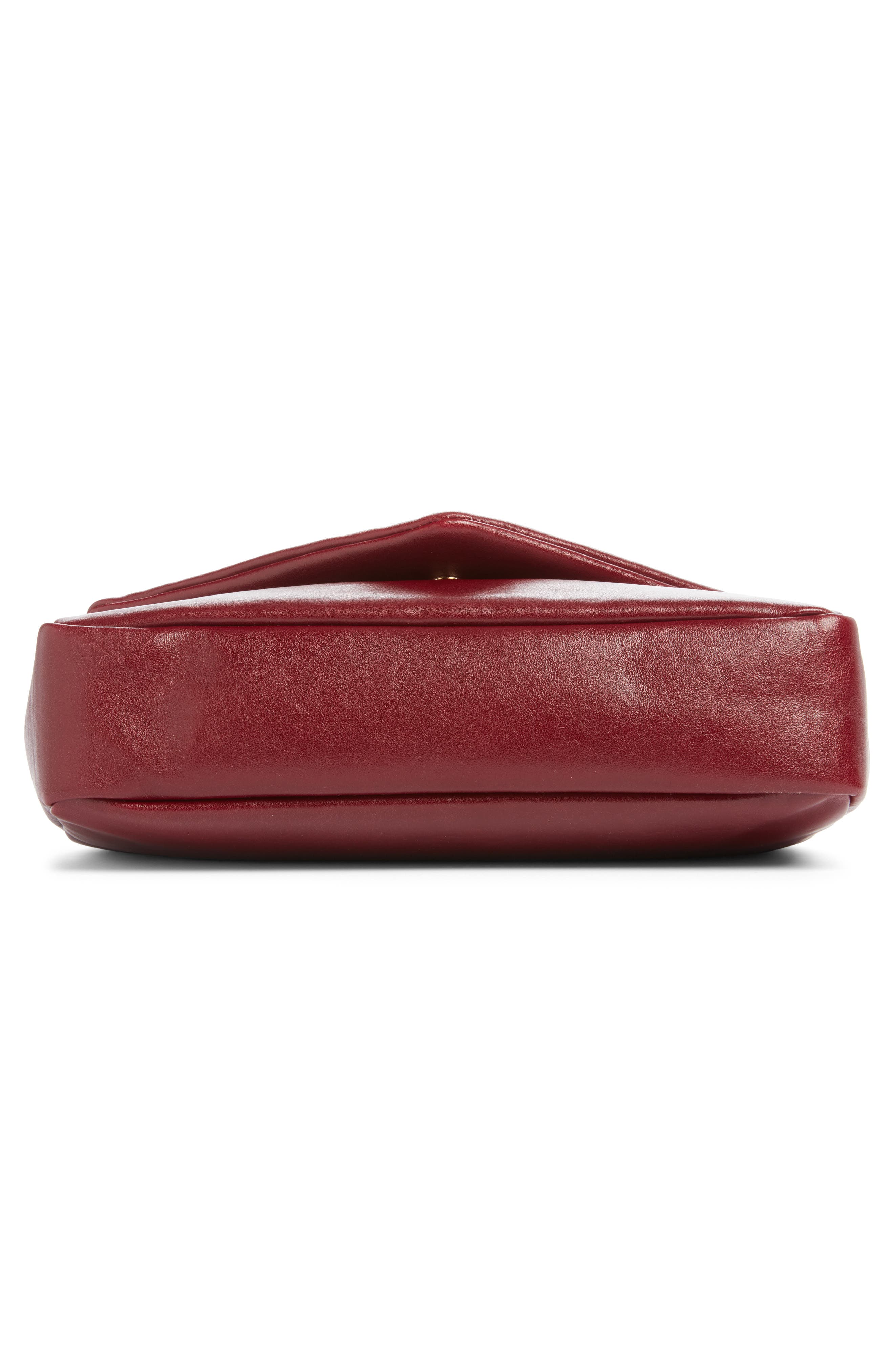 Saint Laurent Small Calypso Leather Shoulder Bag, Alternate, color, Rubis