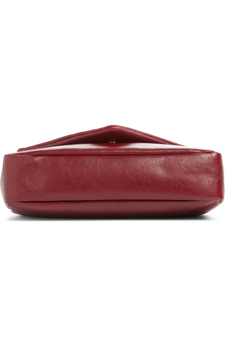 Saint Laurent Small Calypso Leather Shoulder Bag, Alternate, color, Rubis