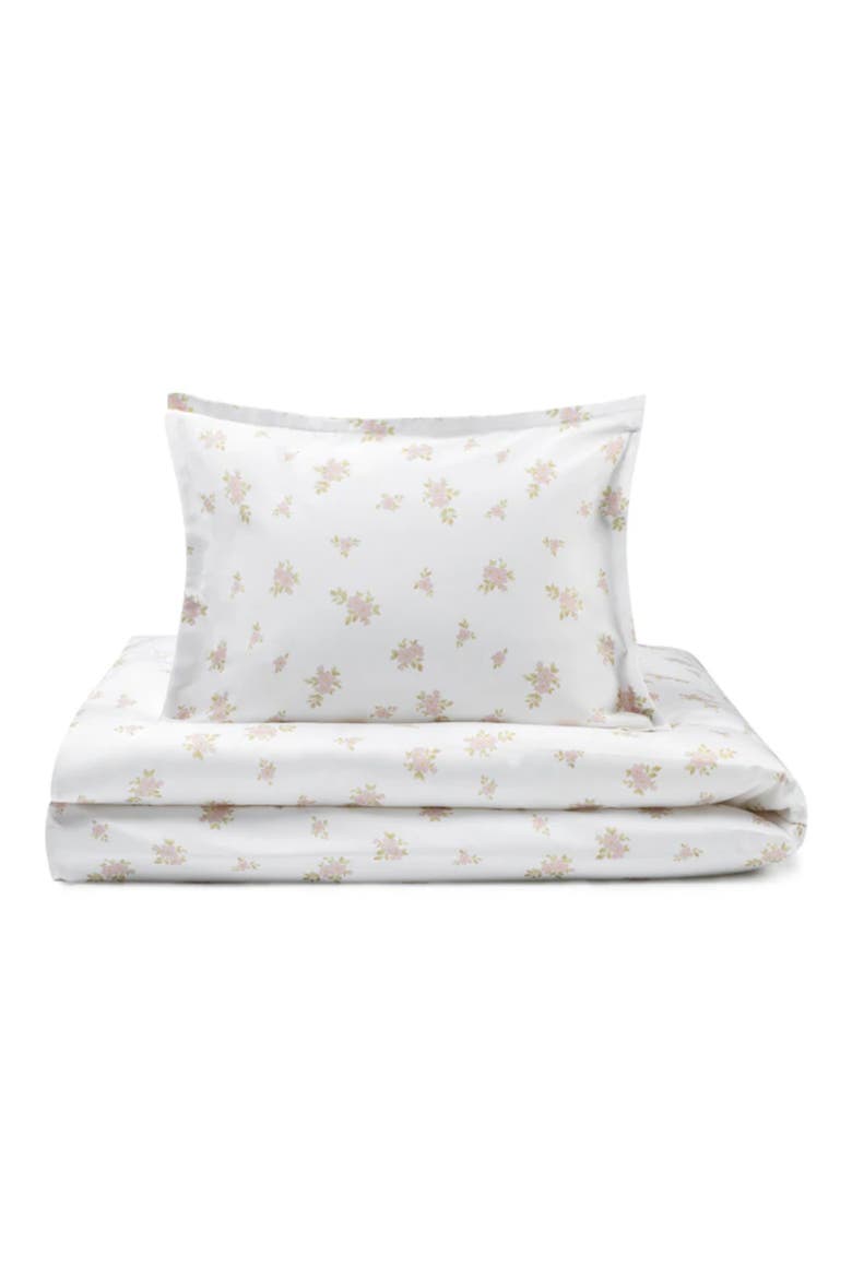 Jardin Crib Duvet Cover, Alternate, color, PINK