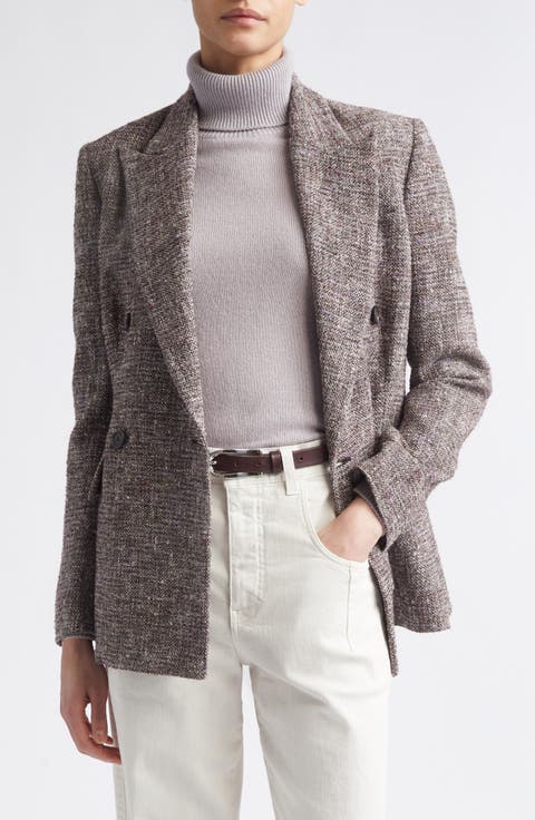 Double Breasted Wool Blend Jacket