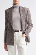 Eleventy Double Breasted Wool Blend Jacket
