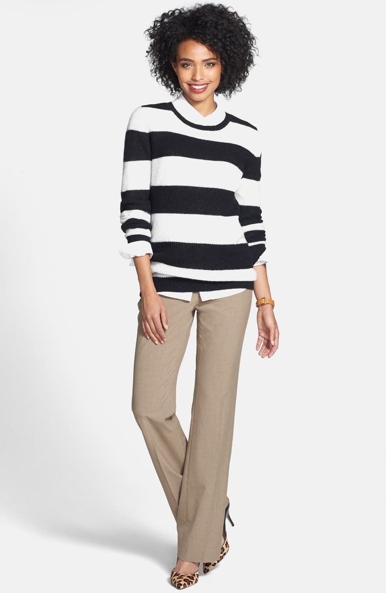 Kate Spade New York 'metro grand' round leather strap watch, 38mm, Alternate, color, 