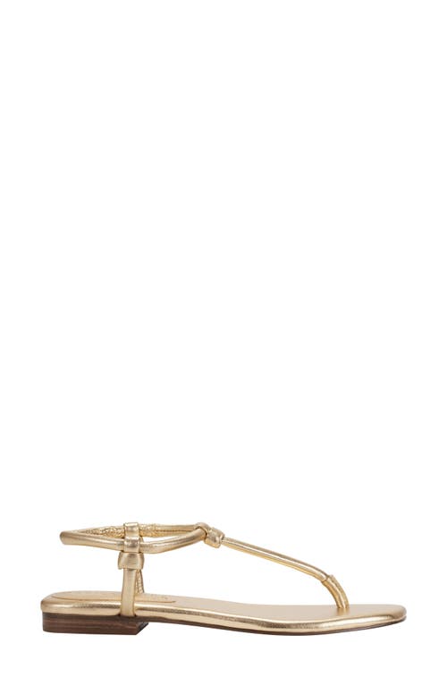 Marc Fisher Maycee Ankle Strap Sandal In Metallic Gold