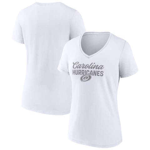 Women's Fanatics Carolina Hurricanes White Out V-Neck T-Shirt
