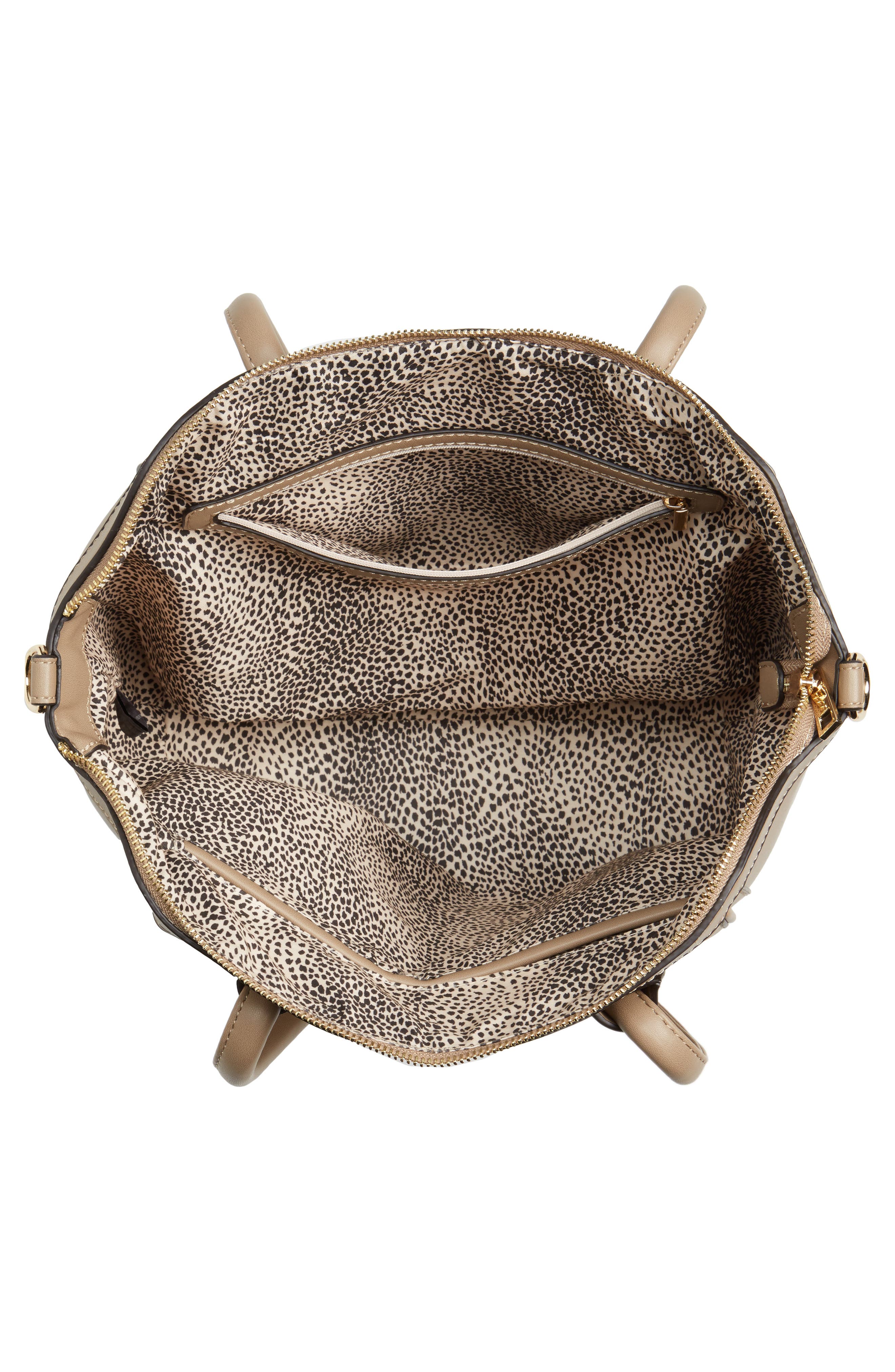 Amada Faux Leather Satchel, Alternate, color, TAUPE