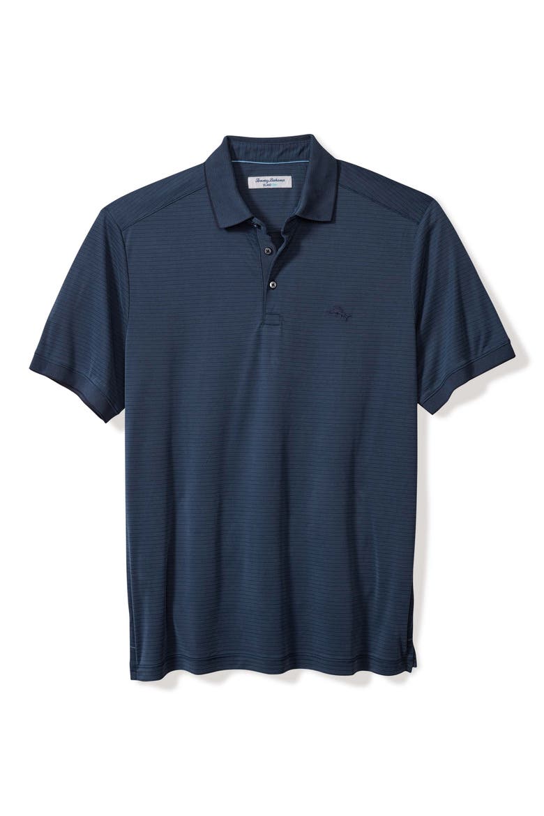 Bay Stripe IslandZone® Performance Polo, Main, color, OCEAN DEEP